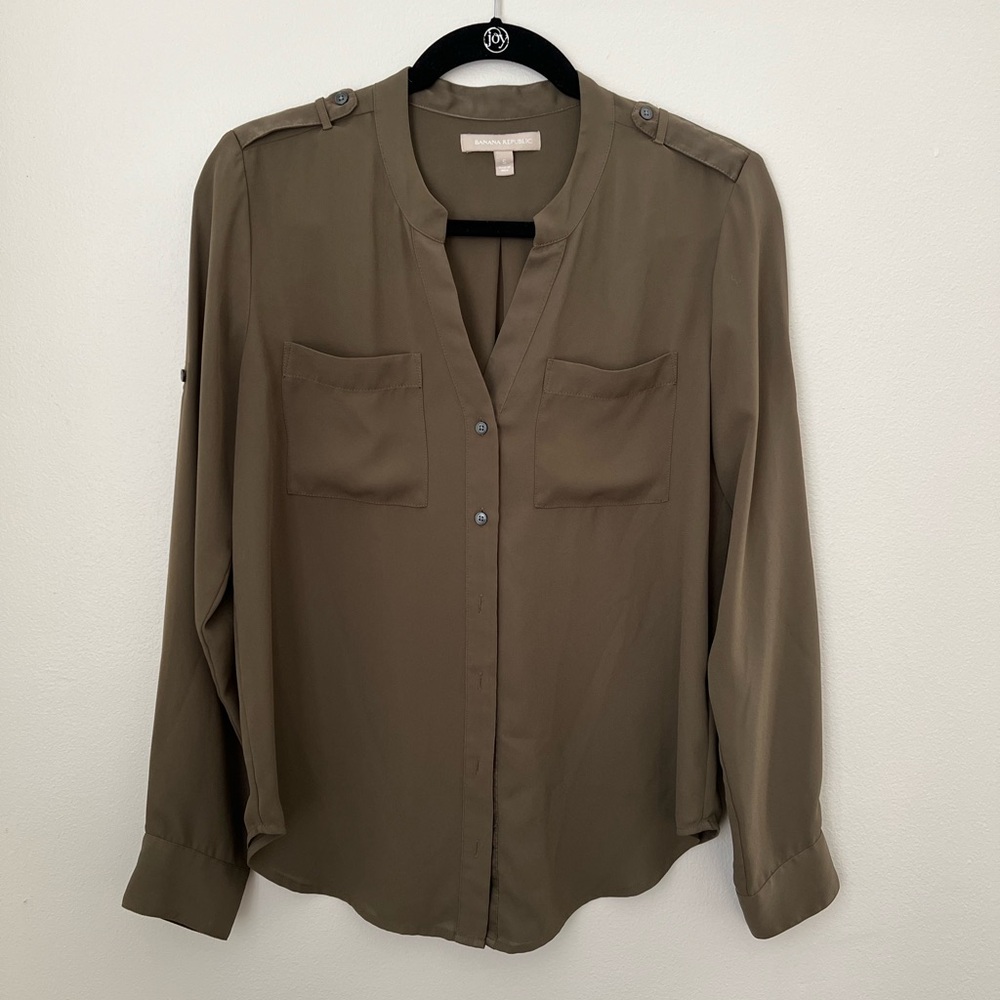 Banana Republic Khaki Women's Blouse